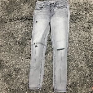 american eagle hi rise ripped jeggings size 8